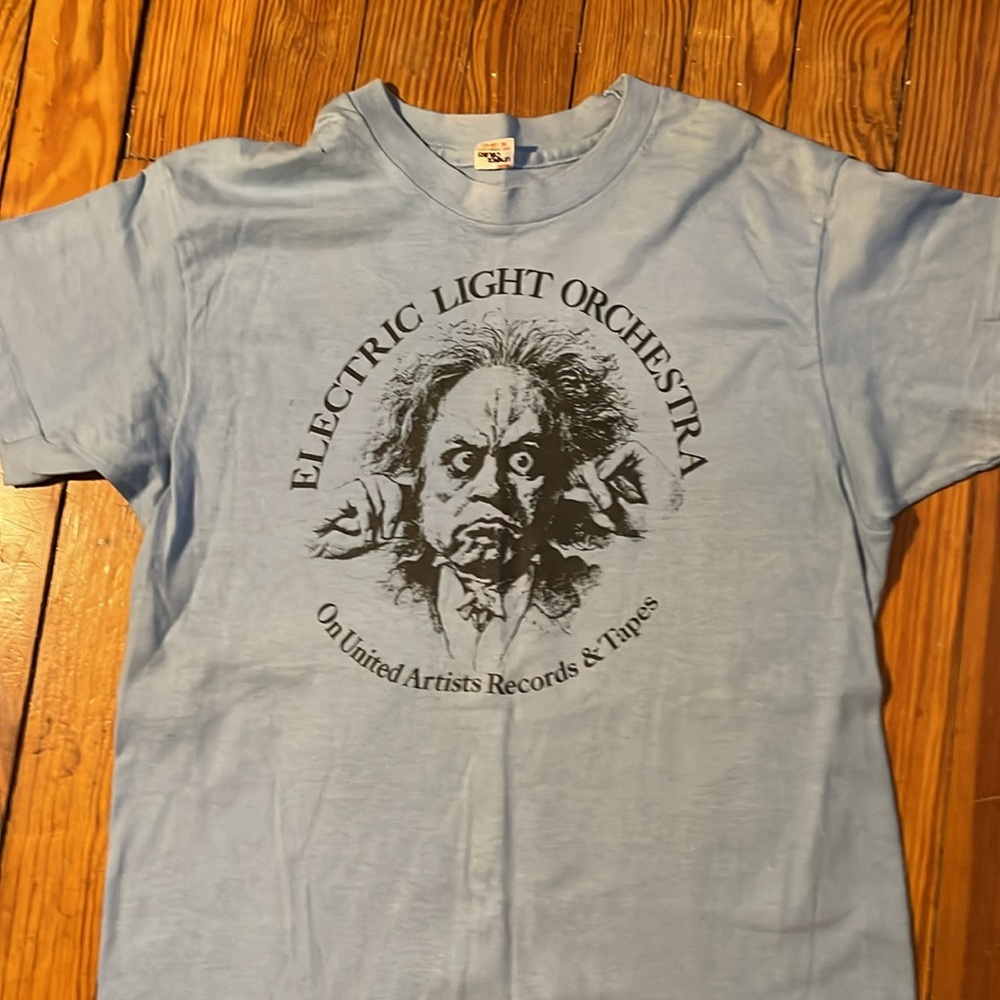 Rare Vintage ELO Electric Light Orchestra 1972 promo concert T-Shirt tee